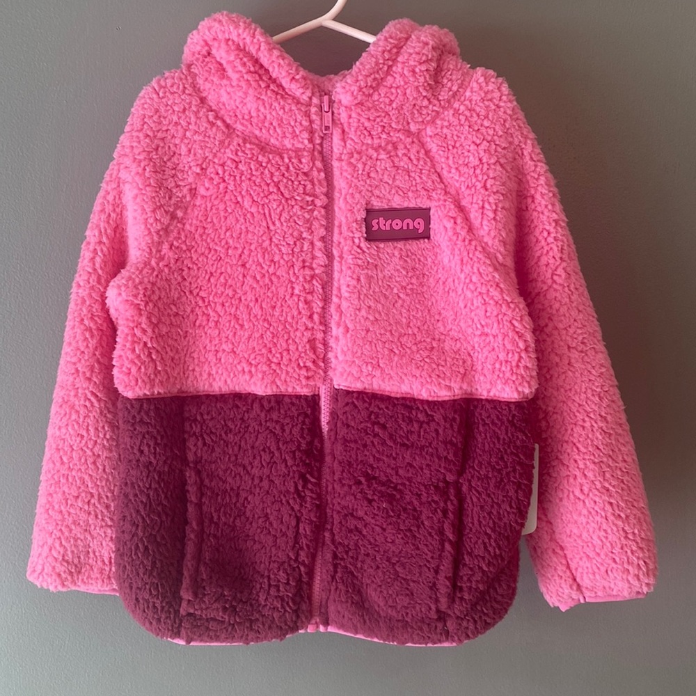 Xersion Teddy Bear Coat Size 6x NWT Pink Spring Hooded